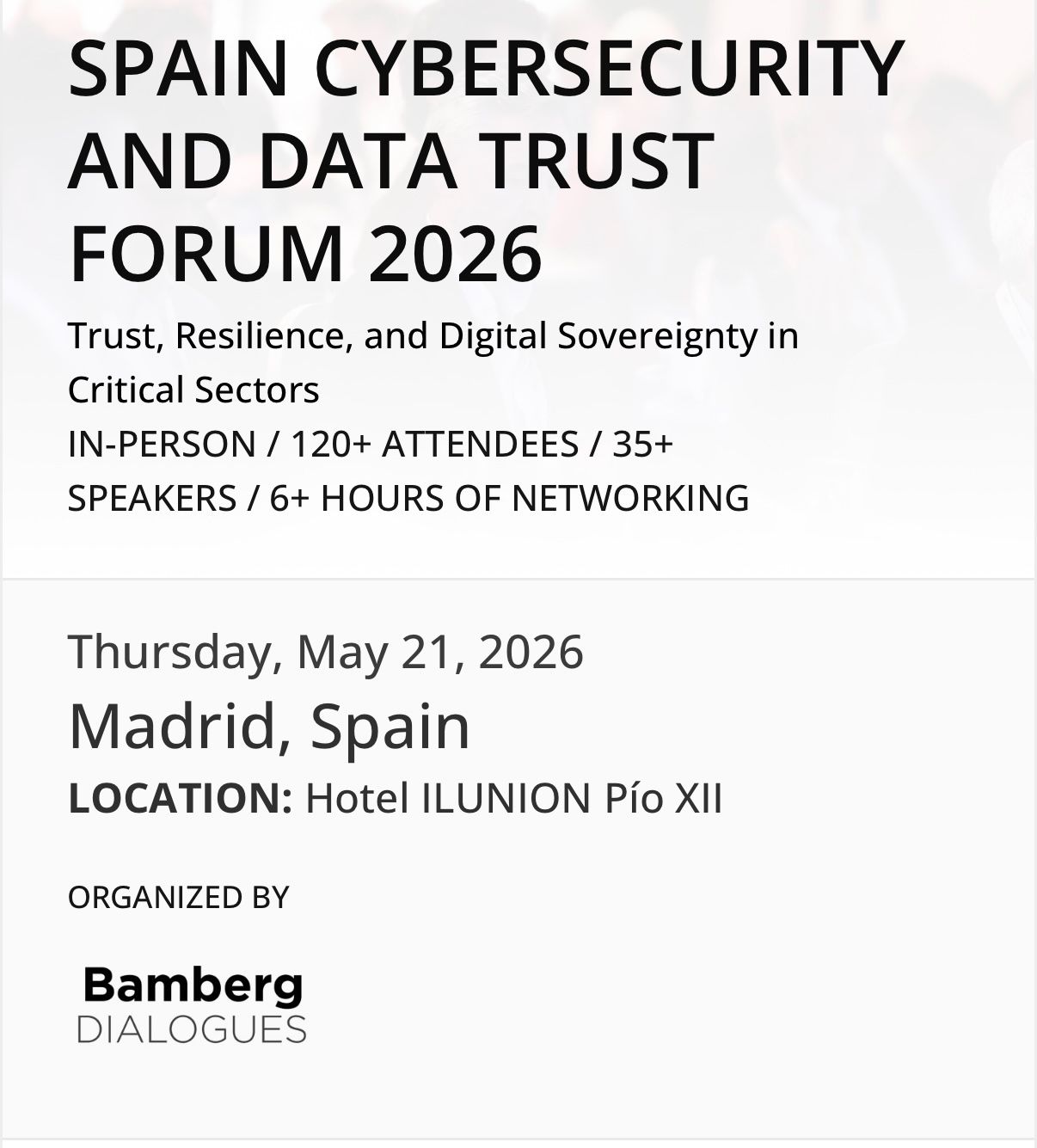 Spain Cybersecurity and Data Trust Forum 2026
